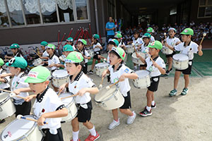 運動会　鼓隊の活動　A・B
