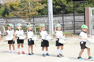 運動会　鼓隊の活動　A・B