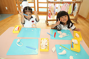 お月見の制作　きりん