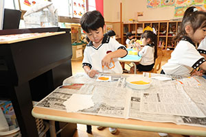 お月見の制作　きりん