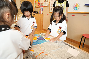 お月見の制作　きりん