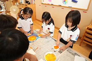 お月見の制作　きりん