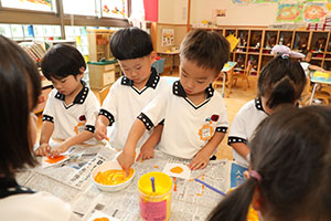 お月見の制作　きりん