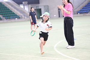 運動会予行　　年長組　リレー