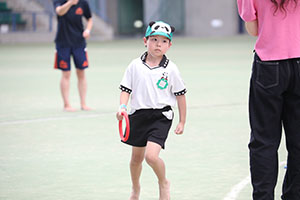 運動会予行　　年長組　リレー