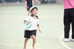 運動会予行　　年長組　リレー