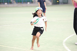 運動会予行　　年長組　リレー