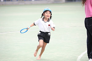 運動会予行　　年長組　リレー