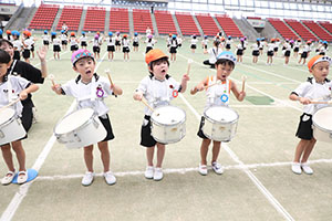 運動会予行　　年長組　鼓笛・C・Ｄ・Ｅ