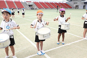 運動会予行　　年長組　鼓笛・C・Ｄ・Ｅ