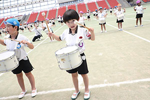 運動会予行　　年長組　鼓笛・C・Ｄ・Ｅ