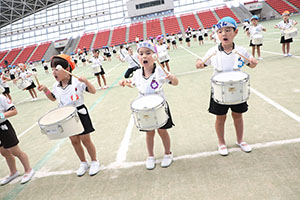 運動会予行　　年長組　鼓笛・C・Ｄ・Ｅ