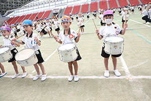 運動会予行　　年長組　鼓笛・C・Ｄ・Ｅ