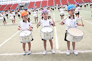 運動会予行　　年長組　鼓笛・C・Ｄ・Ｅ