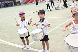 運動会予行　　年長組　鼓笛・C・Ｄ・Ｅ