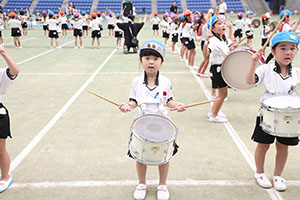 運動会予行　　年長組　鼓笛・C・Ｄ・Ｅ