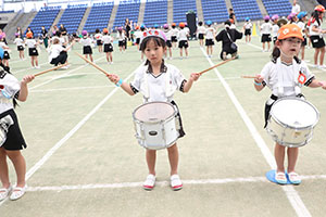運動会予行　　年長組　鼓笛・C・Ｄ・Ｅ