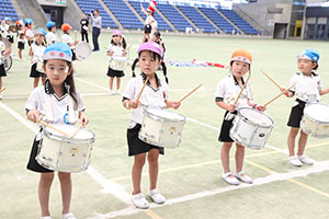 運動会予行　　年長組　鼓笛・C・Ｄ・Ｅ
