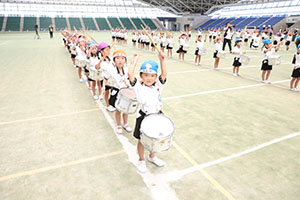 運動会予行　　年長組　鼓笛・C・Ｄ・Ｅ