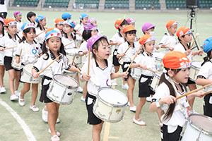 運動会予行　　年長組　鼓笛・C・Ｄ・Ｅ