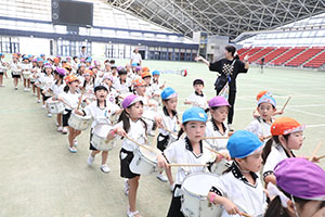 運動会予行　　年長組　鼓笛・C・Ｄ・Ｅ