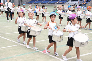 運動会予行　　年長組　鼓笛・C・Ｄ・Ｅ