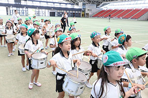 運動会予行　　年長組　鼓笛・A・B