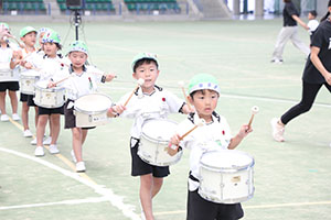 運動会予行　　年長組　鼓笛・A・B