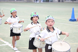 運動会予行　　年長組　鼓笛・A・B