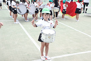 運動会予行　　年長組　鼓笛・A・B