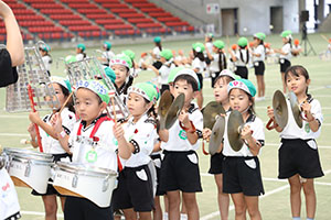 運動会予行　　年長組　鼓笛・A・B