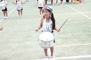 運動会予行　　年長組　鼓笛・A・B