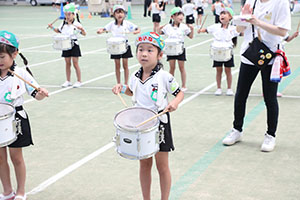 運動会予行　　年長組　鼓笛・A・B