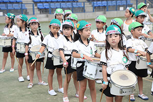 運動会予行　　年長組　鼓笛・A・B