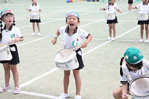 運動会予行　　年長組　鼓笛・A・B