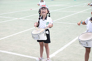 運動会予行　　年長組　鼓笛・A・B