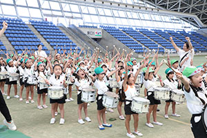 運動会予行　　年長組　鼓笛・A・B