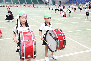 運動会予行　　年長組　鼓笛・A・B