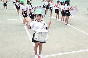 運動会予行　　年長組　鼓笛・A・B