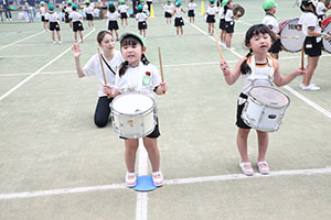運動会予行　　年長組　鼓笛・A・B