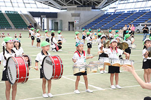 運動会予行　　年長組　鼓笛・A・B