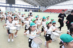 運動会予行　　年長組　鼓笛・A・B