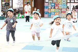 2歳児クラス運動会　ーかけっこー　ひよこ・あひる・ぺんぎん