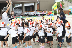 運動会　かけっこの活動　年少