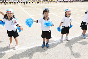 運動会　リズム活動　年少
