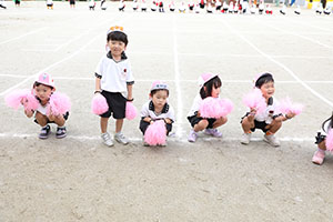 運動会　リズム活動　年少