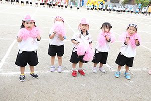 運動会　リズム活動　年少