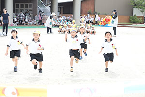 運動会　かけっこの活動　年中