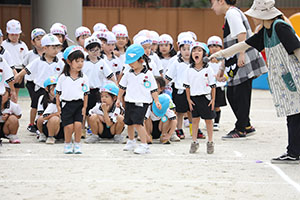 運動会　かけっこの活動　年中