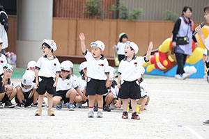 運動会　かけっこの活動　年中